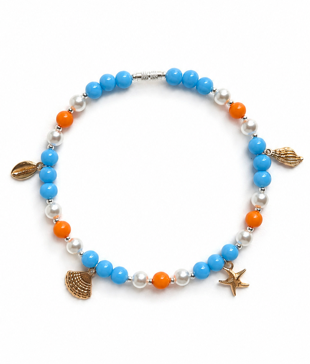 Collier de perles chien Corail fait main Paris — Babines