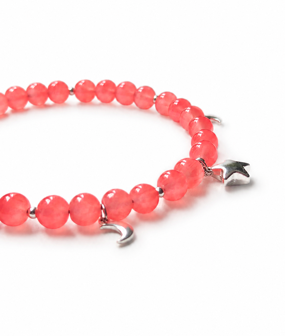 Collier de perles chien Opale rose fait main Paris — Babines
