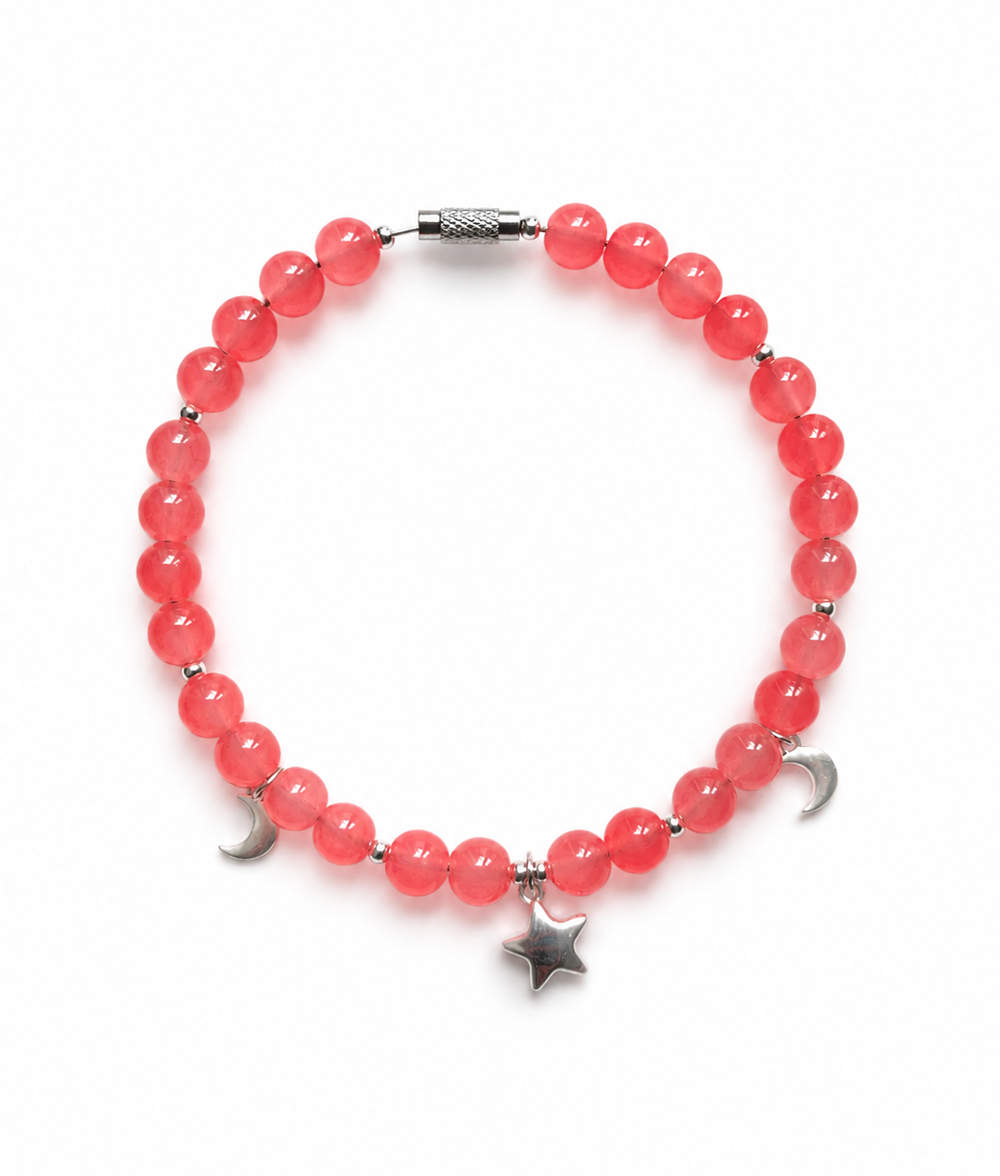 Collier de perles chien Opale rose fait main Paris — Babines