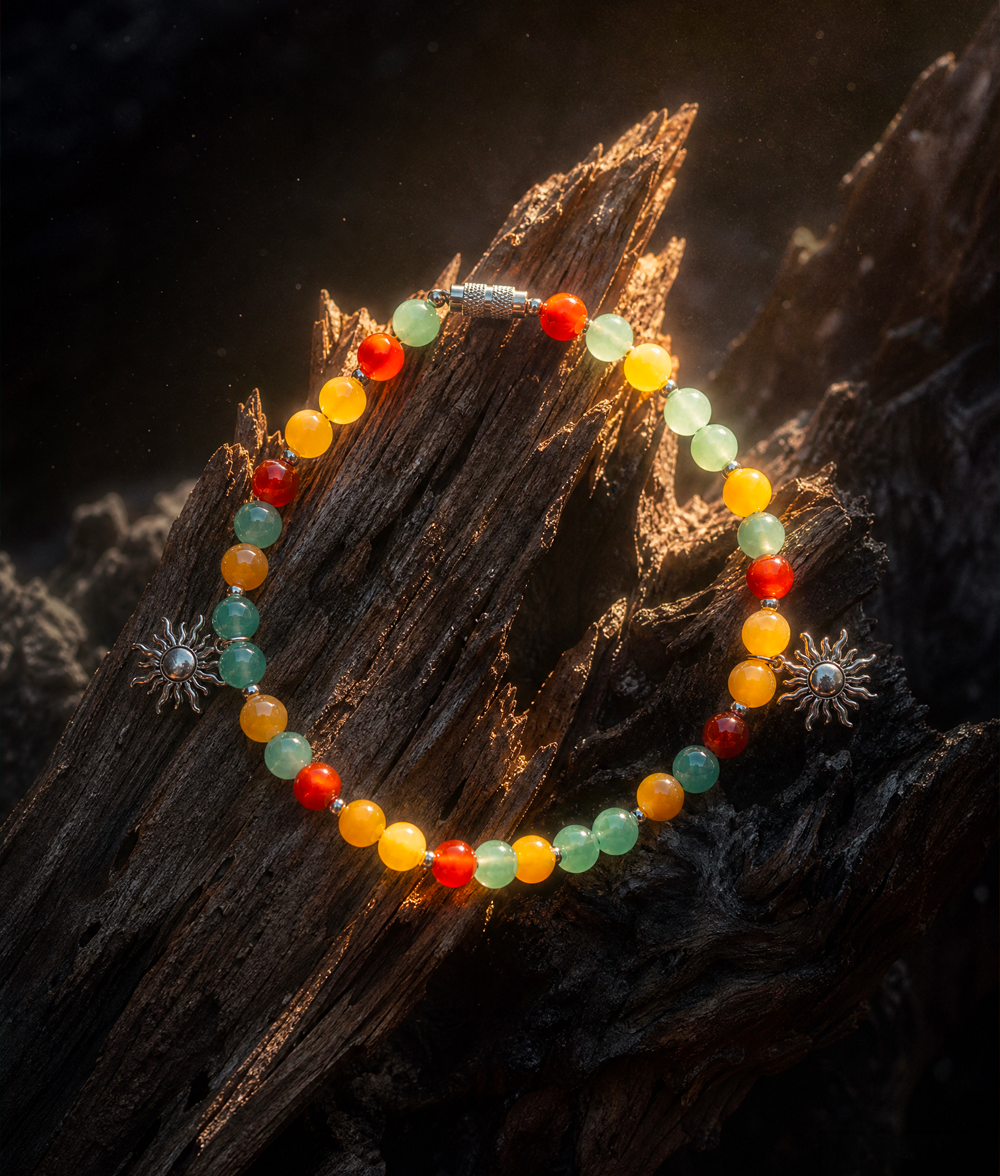 Collier de perles chien Sunset packshot pomme fait main Paris — Babines