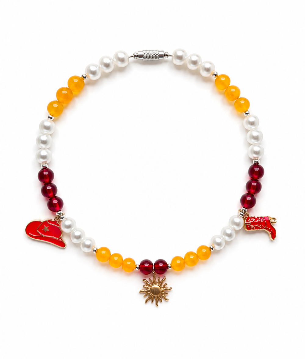 Collier de perles chien Western fait main Paris — Babines